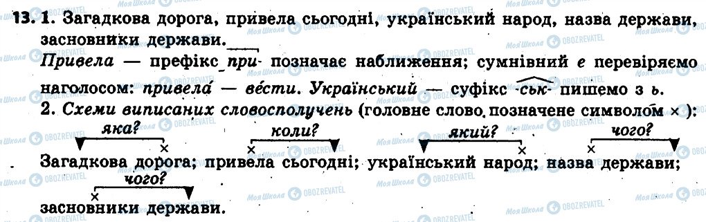 ГДЗ Українська мова 6 клас сторінка 13