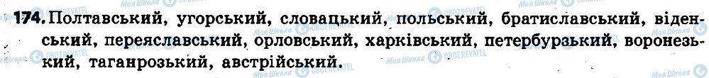 ГДЗ Українська мова 6 клас сторінка 174