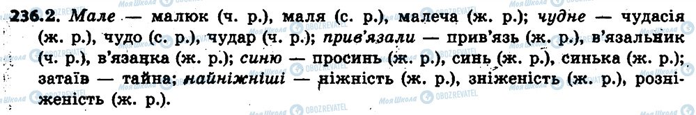 ГДЗ Українська мова 6 клас сторінка 236