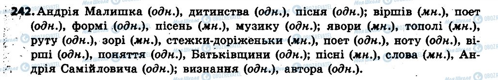 ГДЗ Українська мова 6 клас сторінка 242