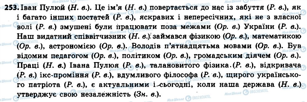ГДЗ Українська мова 6 клас сторінка 253