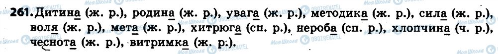 ГДЗ Укр мова 6 класс страница 261