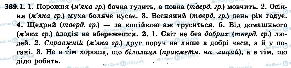 ГДЗ Українська мова 6 клас сторінка 389
