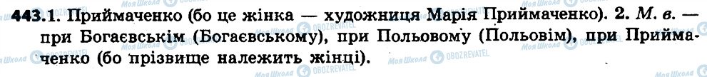 ГДЗ Українська мова 6 клас сторінка 443