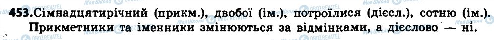 ГДЗ Українська мова 6 клас сторінка 453
