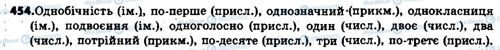 ГДЗ Українська мова 6 клас сторінка 454