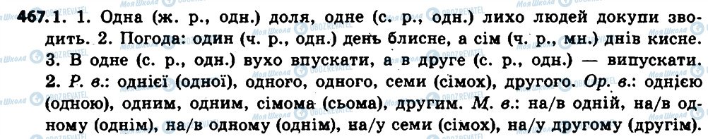 ГДЗ Українська мова 6 клас сторінка 467