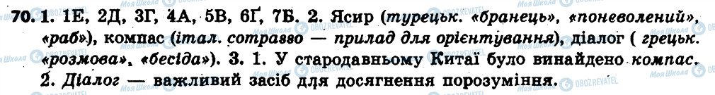 ГДЗ Українська мова 6 клас сторінка 70