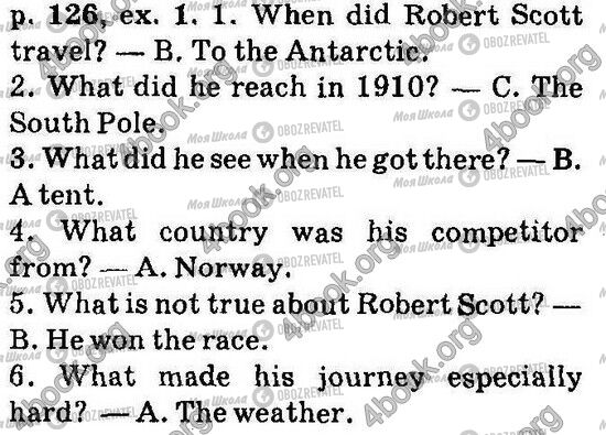 ГДЗ Англійська мова 6 клас сторінка Стр126 Впр1