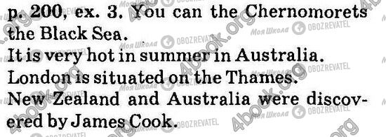 ГДЗ Англійська мова 6 клас сторінка Стр200 Впр3