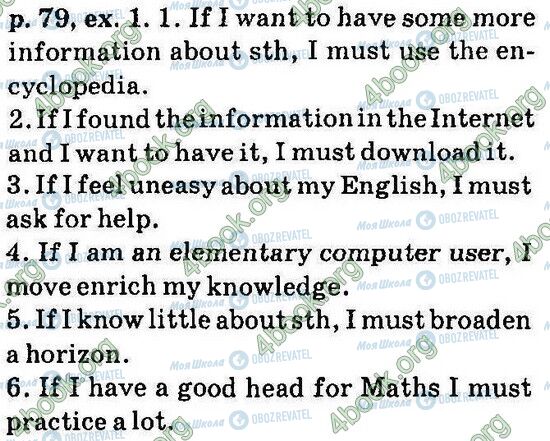 ГДЗ Англійська мова 6 клас сторінка Стр79 Впр1.1