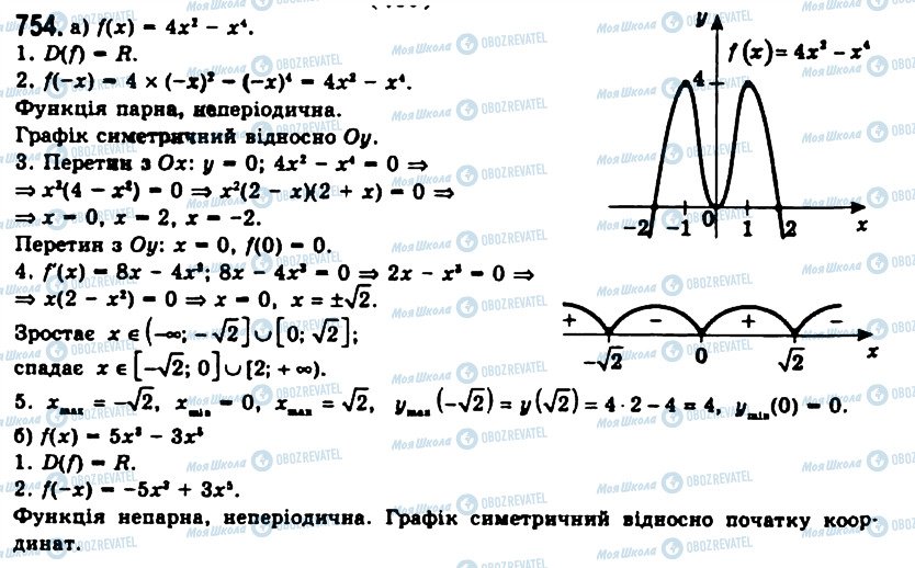 ГДЗ Алгебра 11 клас сторінка 754