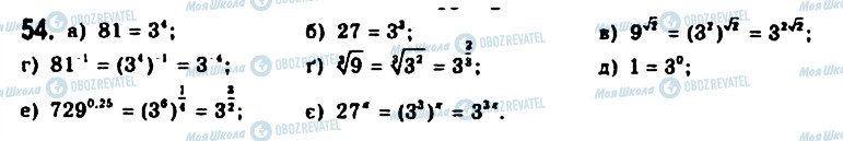 ГДЗ Алгебра 11 клас сторінка 54