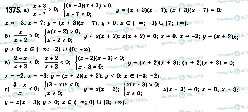 ГДЗ Алгебра 11 клас сторінка 1375
