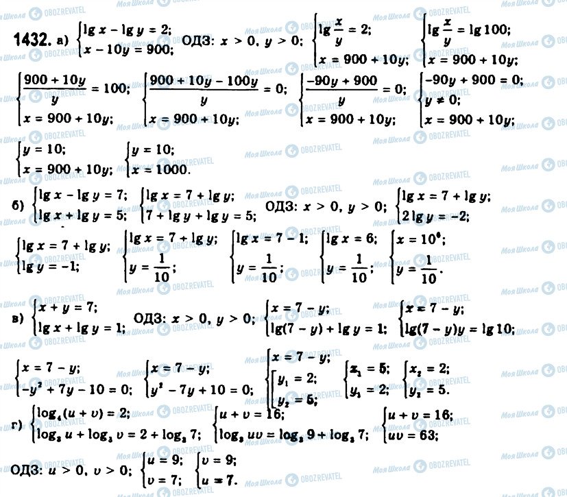 ГДЗ Алгебра 11 класс страница 1432