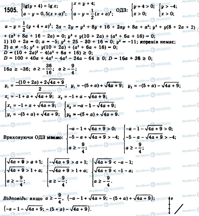 ГДЗ Алгебра 11 клас сторінка 1505