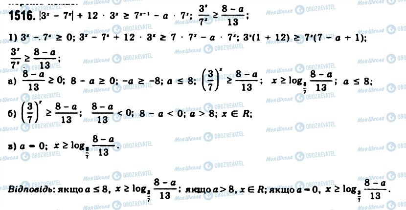 ГДЗ Алгебра 11 класс страница 1516