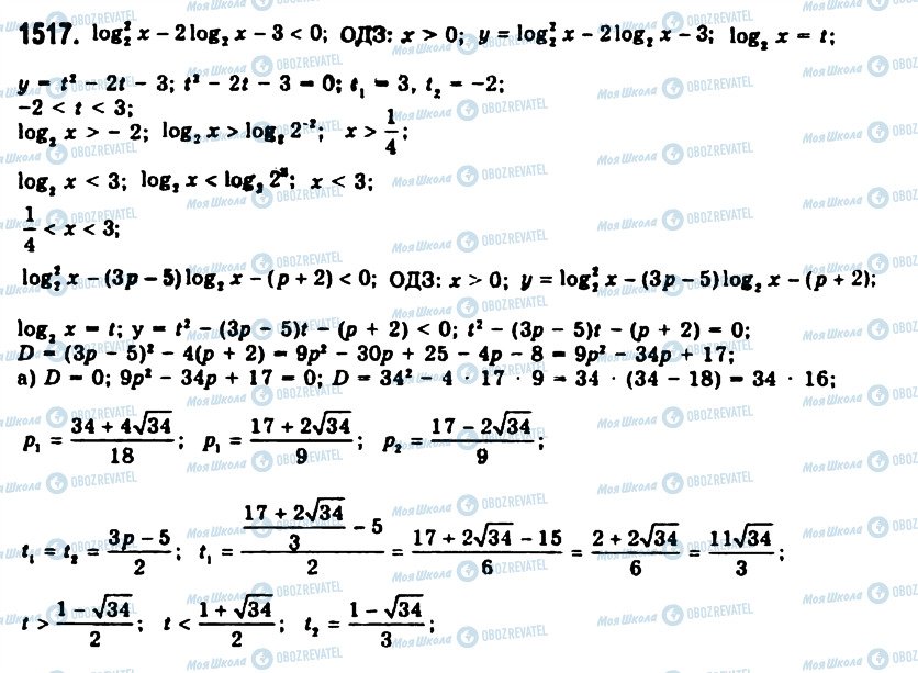 ГДЗ Алгебра 11 клас сторінка 1517