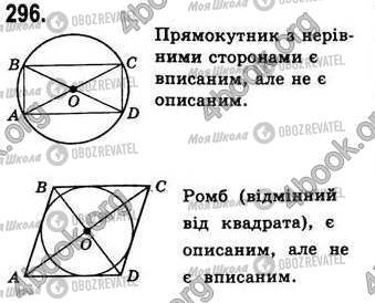 ГДЗ Геометрія 8 клас сторінка 296