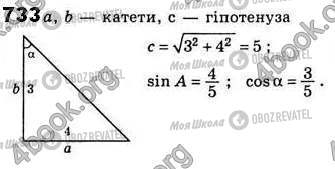 ГДЗ Геометрія 8 клас сторінка 733