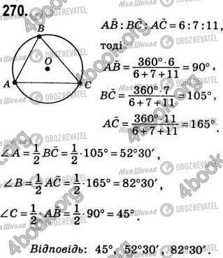 ГДЗ Геометрія 8 клас сторінка 270