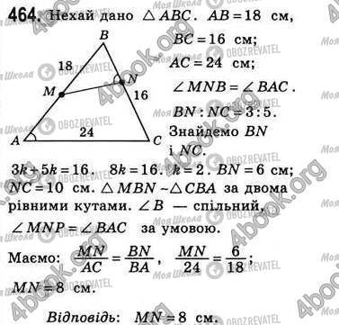 ГДЗ Геометрія 8 клас сторінка 464