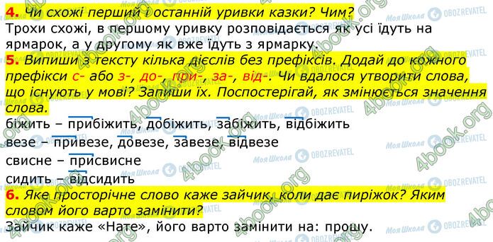 ГДЗ Українська мова 3 клас сторінка Ур.93 (4-6)