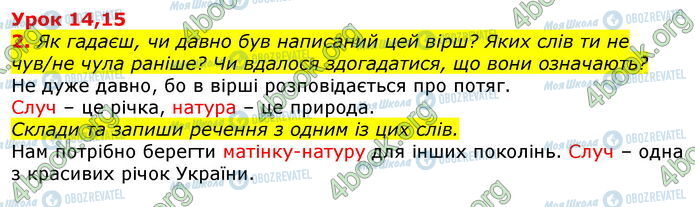 ГДЗ Українська мова 3 клас сторінка Ур.14 (2)