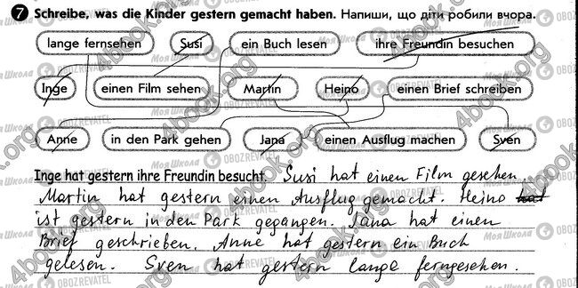 ГДЗ Немецкий язык 6 класс страница стр44. впр7