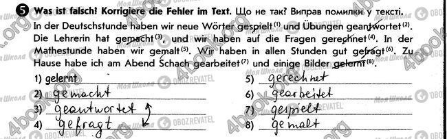 ГДЗ Німецька мова 6 клас сторінка стр40. впр5