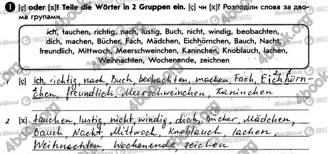 ГДЗ Німецька мова 6 клас сторінка стр7. впр1