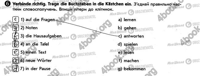 ГДЗ Німецька мова 6 клас сторінка стр31. впр6