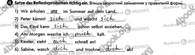 ГДЗ Німецька мова 6 клас сторінка стр54. впр4