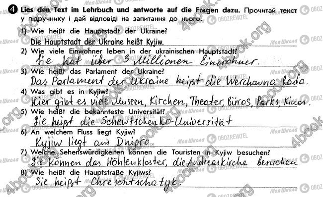 ГДЗ Німецька мова 6 клас сторінка стр89. впр4