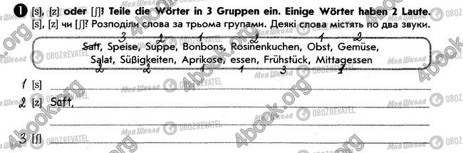 ГДЗ Німецька мова 6 клас сторінка стр61. впр1