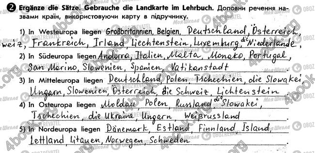 ГДЗ Німецька мова 6 клас сторінка стр79. впр2