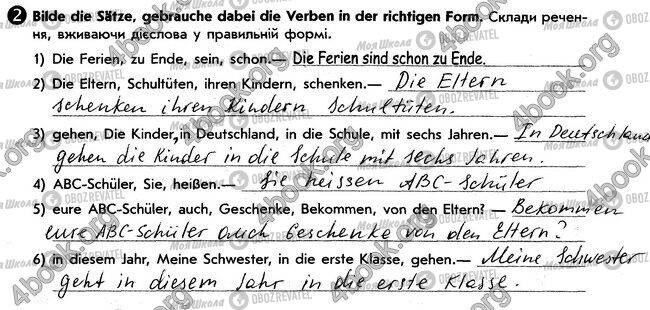 ГДЗ Німецька мова 6 клас сторінка стр29. впр2