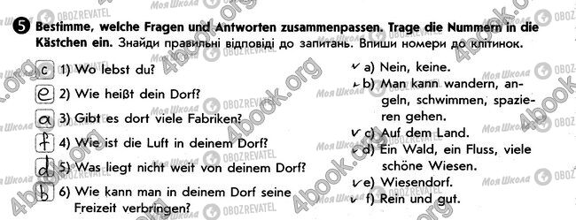 ГДЗ Німецька мова 6 клас сторінка стр98. впр5