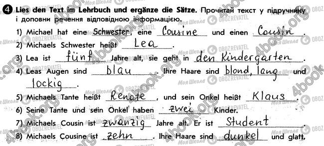 ГДЗ Німецька мова 6 клас сторінка стр21. впр4