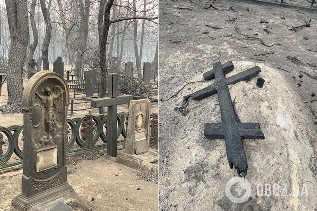 Последствия пожара в Луганской области