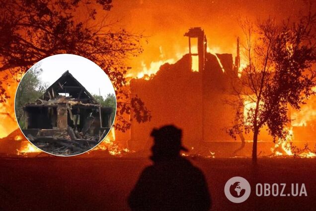 Дом полностью сгорел