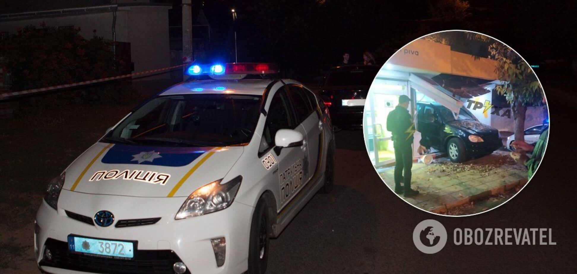 У Харкові Mercedes влетів у пивний кіоск