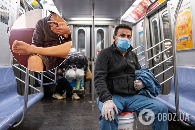 Мерзенний вчинок босоногого туриста в метро обурив попутників