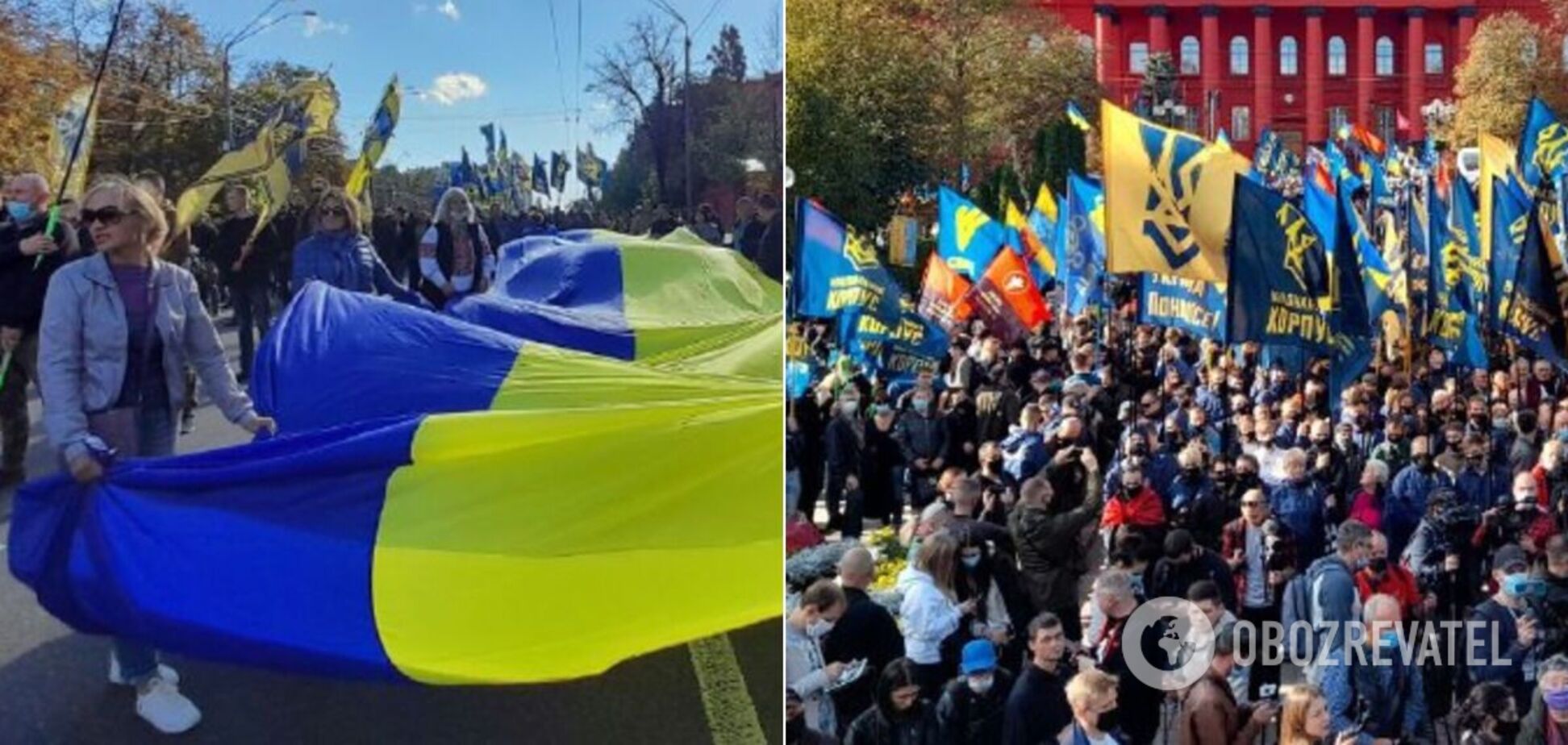 Дань памяти павшим и массовые шествия: как страна отметила День защитника Украины. Все фото и видео