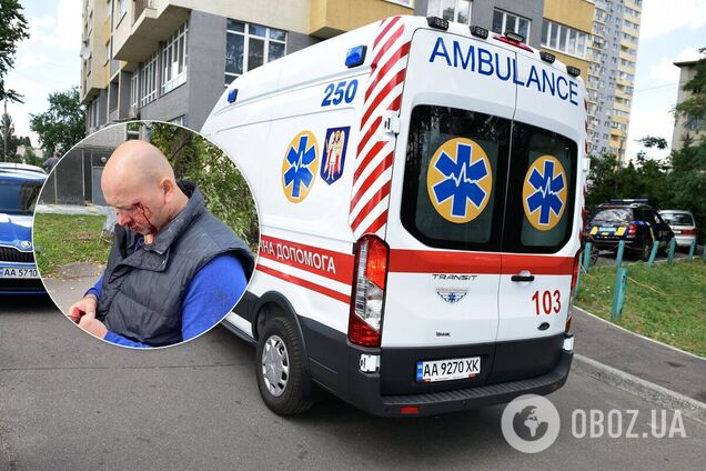 В Киеве избили побывавшего в плену ветерана АТО и его жену. Фото