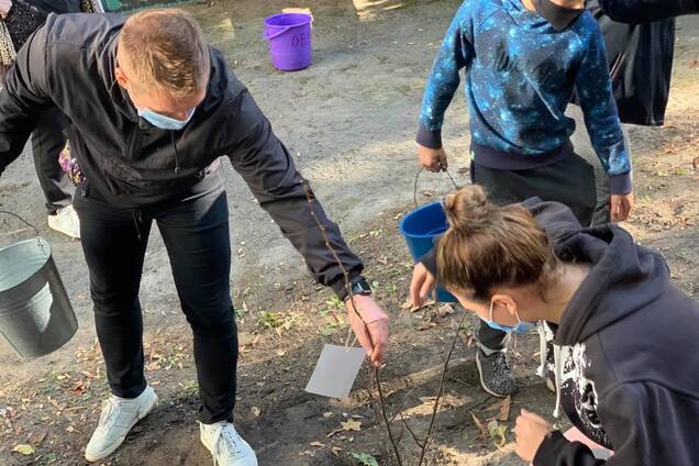 В Днепре возле заведений, подчиненных департаменту соцполитики, высадили уже 260 деревьев