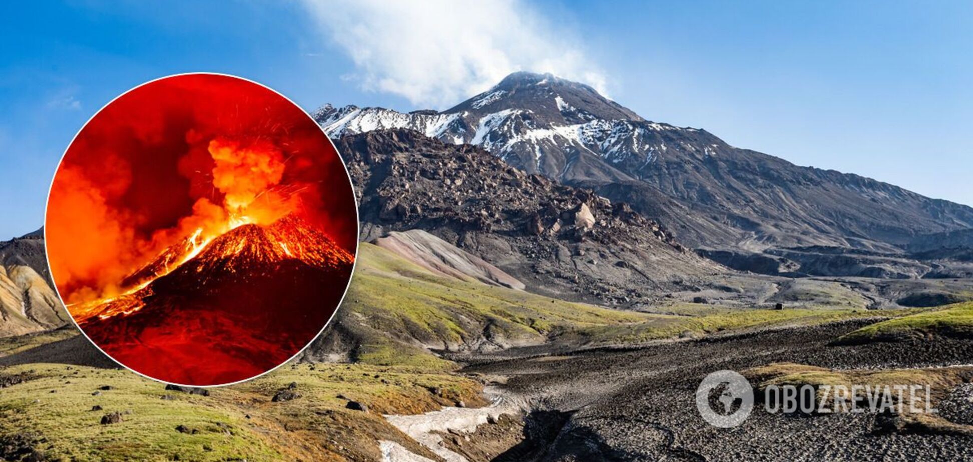 Безымянный вулкан на Камчатке