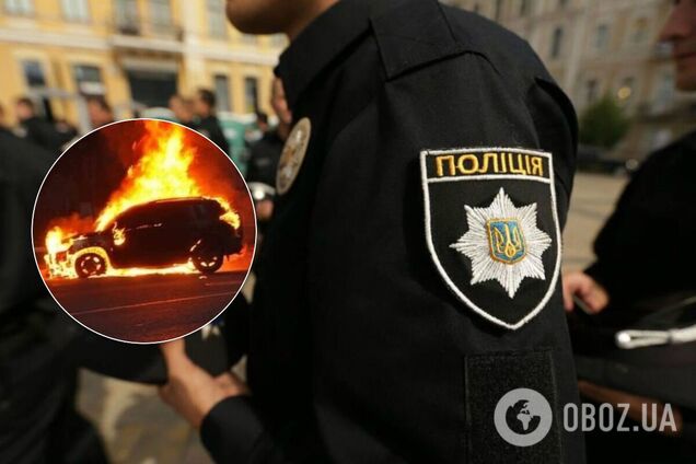 На Харьковщине сожгли авто кандидата в депутаты. Фото