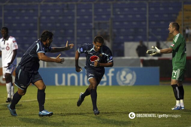 Гравці 'Мотагуа' святкують гол