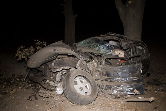 На Дніпропетровщині авто врізалося в дерево, водій загинув. Фото